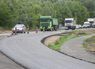 Nagy intenzitással folynak a munkák az 55-ös főúton Öttömös és Mórahalom között