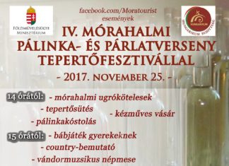 IV. Mórahalmi pálinka- és párlatverseny tepertőfesztivállal
