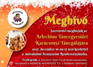 Arlechino Táncegyesület karácsonyi gálája Mórahalmon az Aranyszöm Rendezvényházban