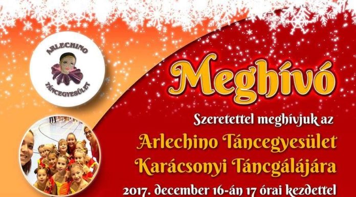 Arlechino Táncegyesület karácsonyi gálája Mórahalmon az Aranyszöm Rendezvényházban