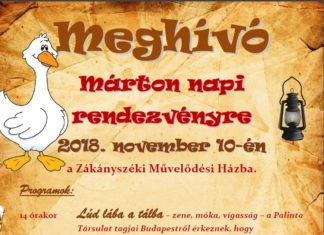 Márton napi családi programokra hívogatnak Zákányszéken