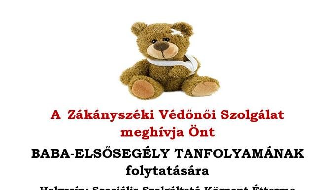 A Zákányszéki Védőnői Szolgálat folytatja Baba-elsősegély tanfolyamát