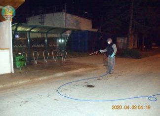 Fertőtlenítik Domaszéken a közterületeket