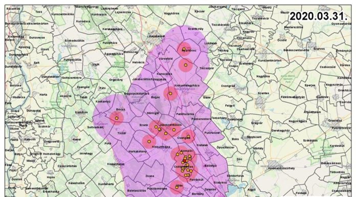Madárinfluenza megfigyelési körzet a Homokháti településeken
