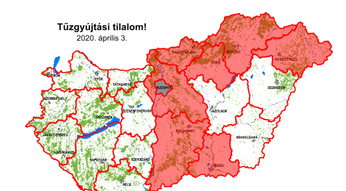 Tűzgyújtási tilalom lépett érvénybe egész Csongrád megyében