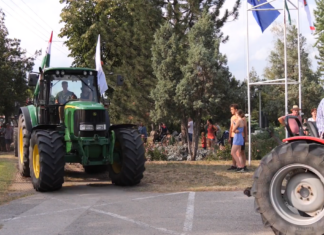 Traktoros felvonulás Domaszéken