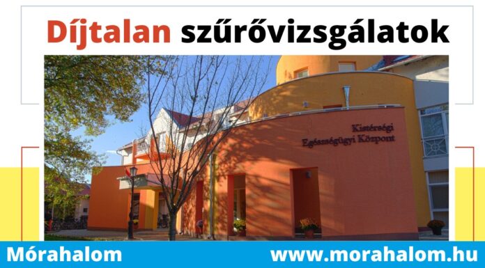 Ingyenes szűrővizsgálatokra hívja fel a mórahalmiak figyelmét Nógrádi Zoltán polgármester