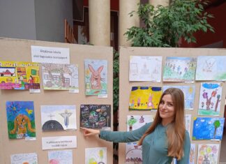 Óvodások és kisiskolások rajzait állították ki az Aranyszömben