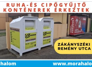 Ruha-és cipőgyűjtő konténerek érkeztek Mórahalomra