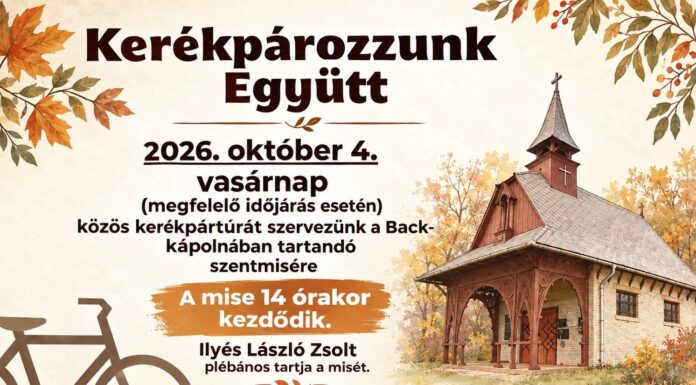 Közös kerékpártúrát szerveznek a Back-kápolnához